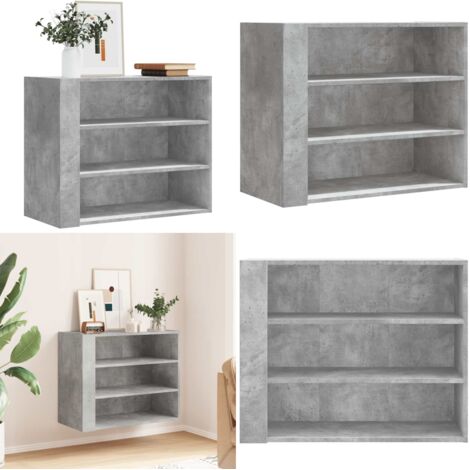 Armadietto a Muro Grigio Cemento 75x35x60 cm in Truciolato - Armadio a parete - Armadietto in truciolato