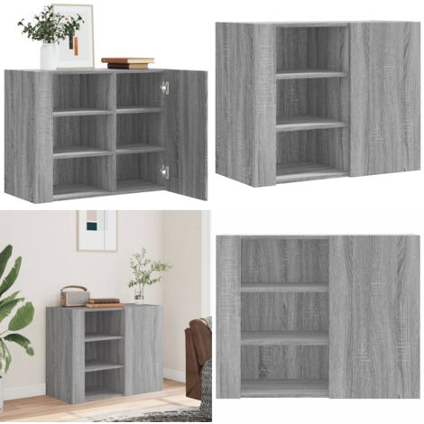 Armadietto a Muro Grigio Sonoma 75x35x60 cm in Truciolato - Armadietto in truciolato - Armadietto grigio sonoma