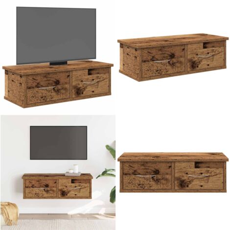 Armadietto a Muro Legno Antico 60x26x18,5 cm in Truciolato - Armadio TV - Armadio in legno