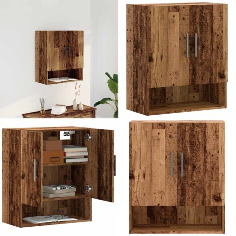 Armadietto a Muro Legno Antico 60x31x70 cm in Truciolato - Armadio a parete - Armadietto in legno