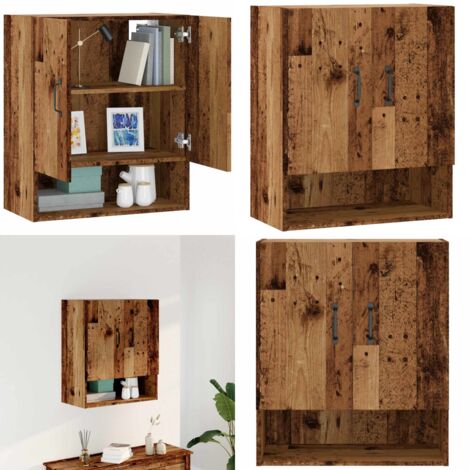 Armadietto a Muro Legno Antico 60x31x70 cm in Truciolato - Armadio da parete - Armadietto in legno