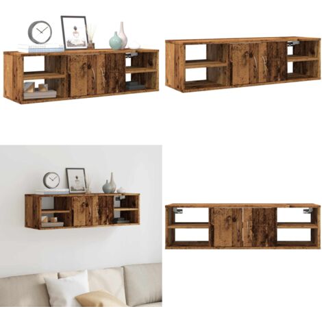 Armadietto a Muro Legno Vecchio 101x30x29 cm in Truciolato - Armadio a muro - Armadietto in legno