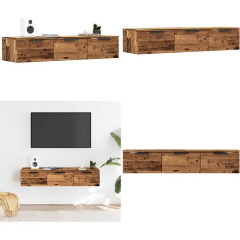 Armadietto a Muro Legno Vecchio 102x30x20 cm Legno Multistrato - Armadio in legno - Armadio in truciolato