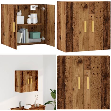 Armadietto a Muro Legno Vecchio 60x31x60 cm in Truciolato - Armadietto in legno - Armadietto in truciolato