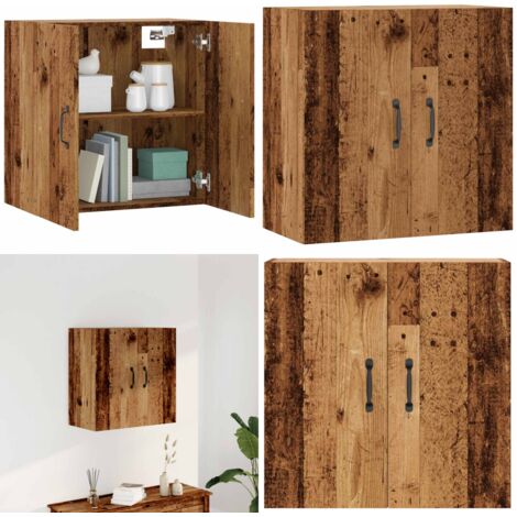 Armadietto a Muro Legno Vecchio 60x31x60 cm in Truciolato - Armadio in truciolato - Armadio in legno antico