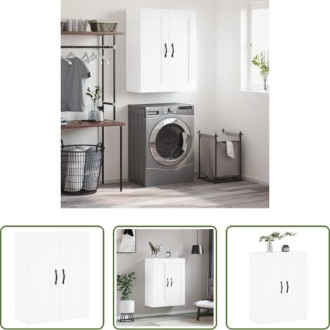 Armadietto a muro -  Mobile a Parete Bianco 69,5x34,90 cm in Legno Multistrato
