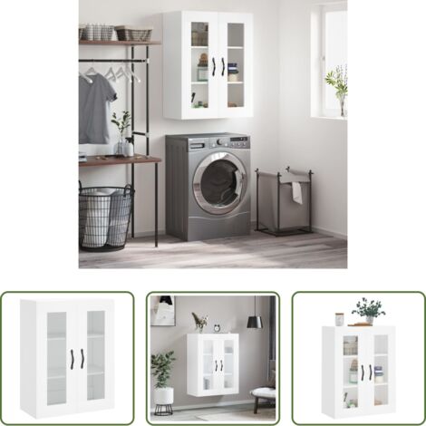Armadietto a muro -  Mobile a Parete Bianco 69,5x34,90 cm in Legno Multistrato