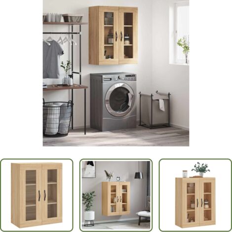 Armadietto a muro -  Mobile a Parete Rovere Sonoma 69,5x34x90 cm Legno Multistrato