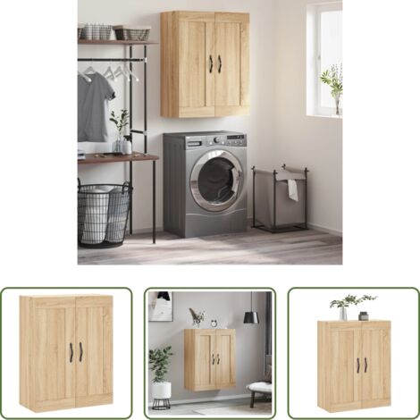Armadietto a muro -  Mobile a Parete Rovere Sonoma 69,5x34x90 cm Legno Multistrato