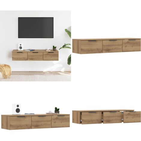 Armadietto a Muro Rovere Artigianale 102x30x20 cm in Truciolato - Armadio a muro - Armadietto in truciolato