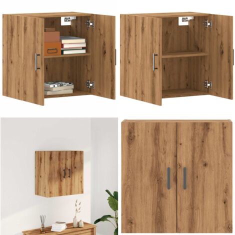Armadietto a Muro Rovere Artigianale 60x31x60 cm in Truciolato - Armadietto in legno - Armadietto in truciolato