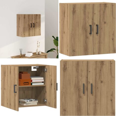Armadietto a Muro Rovere Artigianale 60x31x60 cm in Truciolato - Armadietto in truciolato - Armadietto in legno