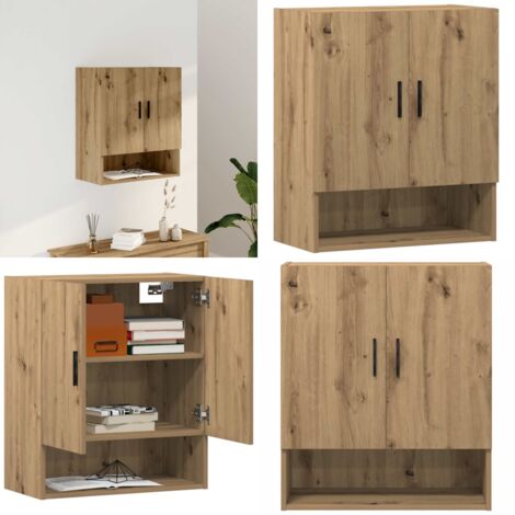 Armadietto a Muro Rovere Artigianale 60x31x70 cm in Truciolato - Armadietto in truciolato - Armadietto in legno
