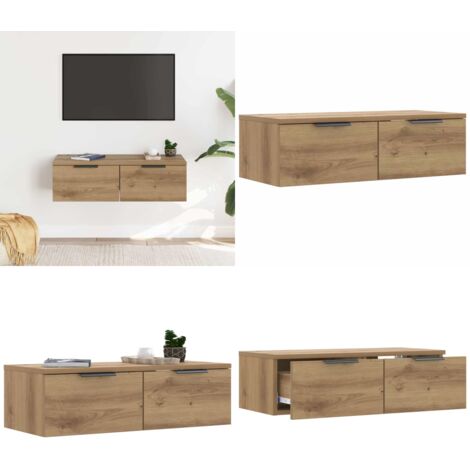 Armadietto a Muro Rovere Artigianale 68x30x20 cm in Truciolato - Armadio a muro - Armadietto in truciolato