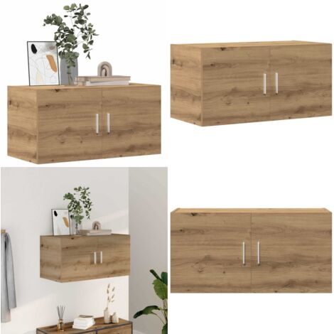 Armadietto a Muro Rovere Artigianale 80x39x40 cm in Truciolato - Armadietto in truciolato - Armadietto in legno