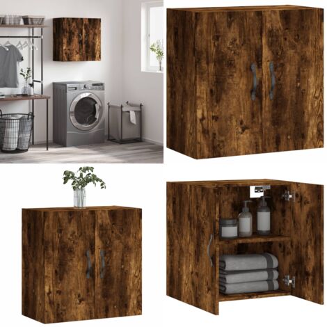 Armadietto a Muro Rovere Fumo 60x31x60 cm in Legno Multistrato - Armadio a muro - Armadio in legno