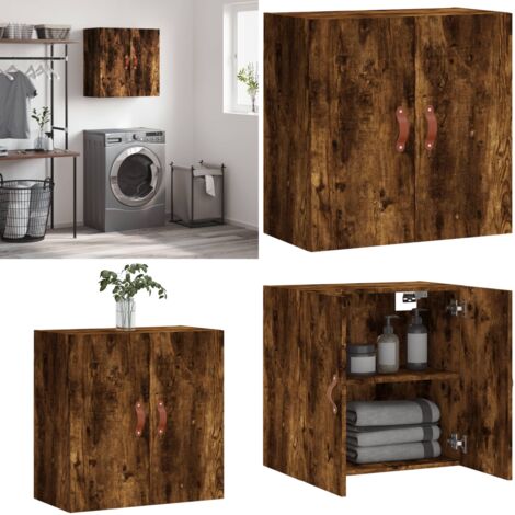Armadietto a Muro Rovere Fumo 60x31x60 cm in Legno Multistrato - Armadio a muro - Armadio in legno