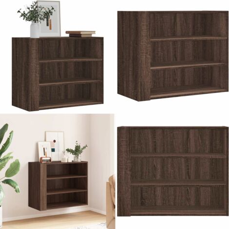 Armadietto a Muro Rovere Marrone 75x35x60 cm in Truciolato - Armadio a parete - Armadio in truciolato