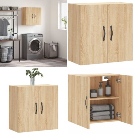 Armadietto a Muro Rovere Sonoma 60x31x60 cm Legno Multistrato - Armadio a muro - Armadietto in legno