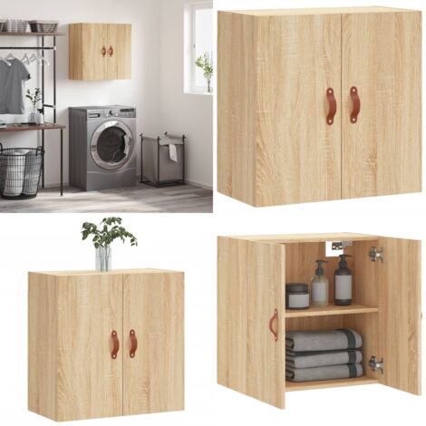 Armadietto a Muro Rovere Sonoma 60x31x60 cm Legno Multistrato - Armadio a muro - Armadietto in legno