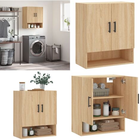 Armadietto a Muro Rovere Sonoma 60x31x70 cm Legno Multistrato - Armadio a muro - Armadio in legno