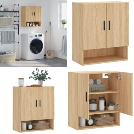 Armadietto a Muro Rovere Sonoma 60x31x70 cm Legno Multistrato - Armadio a muro - Armadio in legno