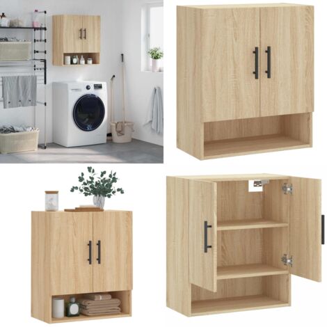 Armadietto a Muro Rovere Sonoma 60x31x70 cm Legno Multistrato - Armadio a muro - Armadio in legno