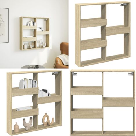 Armadietto a Muro Rovere Sonoma 80x15x80 cm Legno Multistrato - Armadio a muro - Armadietto in legno