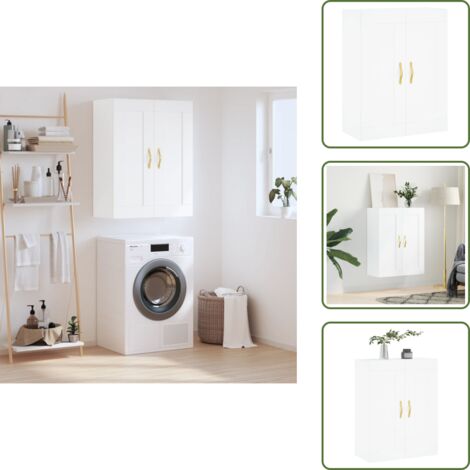 Armadietto a muro - vidaXL Mobile a Parete Bianco 69,5x34,90 cm in Legno Multistrato - Mobile in legno