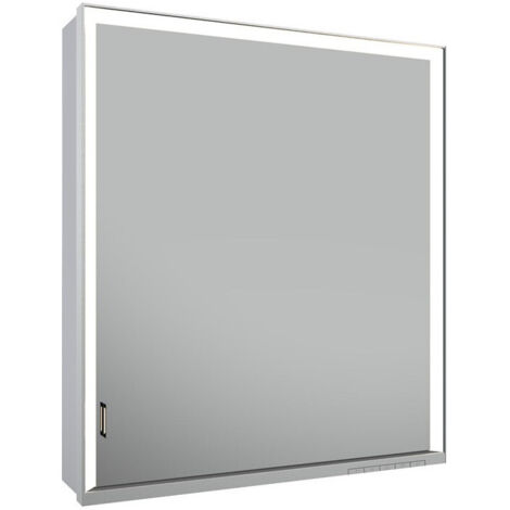 Armadietto a specchio ROYAL LUMOS 650 x 735 x 165 mm arresto a destra, anodizzato argento KEUCO