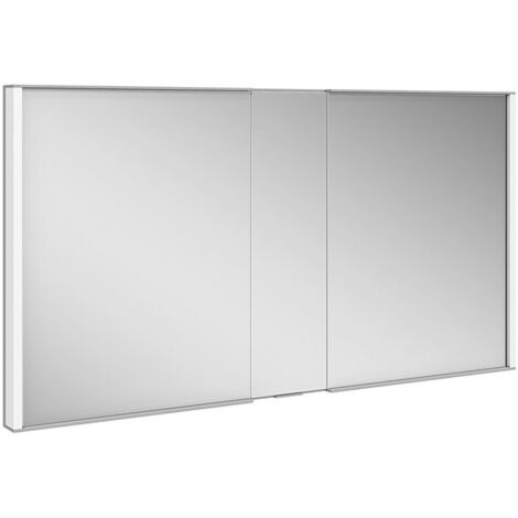 Armadietto a specchio ROYAL MATCH prolunga a parete 1300 x 700 x 149 mm anodizzato argento KEUCO
