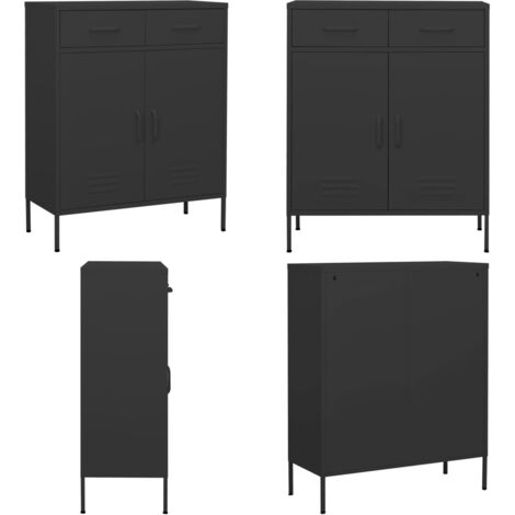 Armadietto Antracite 80x35x101,5 cm in Acciaio - Armadio antracite - Armadio con cassetti