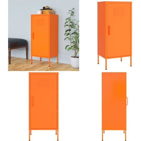 Armadietto Arancione 42,5x35x101,5 cm in Acciaio - Armadio per casa - Armadio arancione