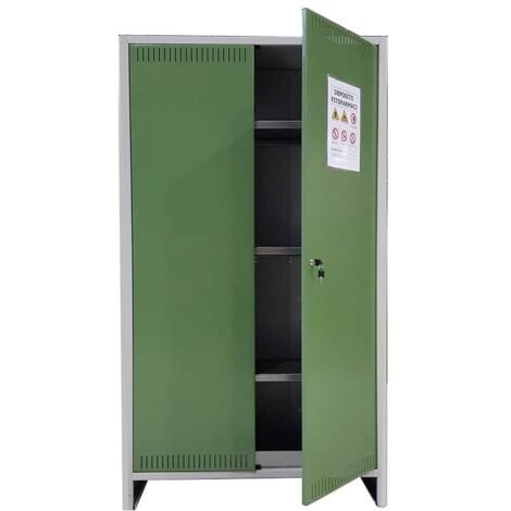 ARMADIETTO ARMADIO METALLO FITOFARMACI FITOSANITARI ALTO 100X40 CM 2 ANTE 182PRO C2
