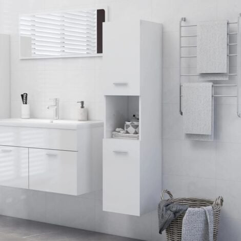 Pensile bagno sx/dx 125,5x71x20 cm laccato lucido bianco