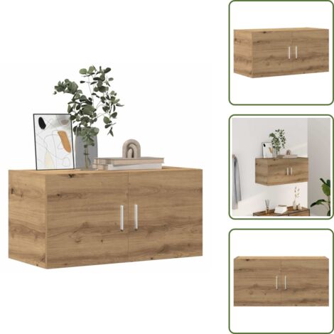 Armadietto con ante - vidaXL Armadietto a Muro Rovere Artigianale 80x39x40 cm in Truciolato - Armadietto per casa