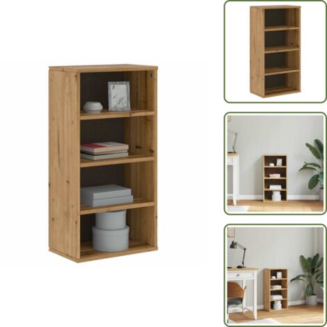 Armadietto con scomparti - vidaXL Armadietto Laterale ODDA 40x24x79 cm in Legno Massello di Pino - Armadietto con piano d'appoggio