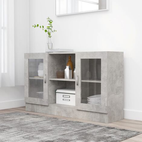 Armadietto con Vetrina dal design elegante disponibili vari colori colore : Cemento