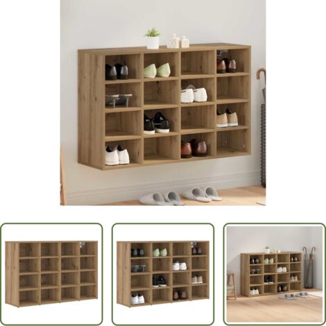 Armadietto corridoio -  Mobile per scarpe Rovere artigianale 103 x 30 x 67 cm