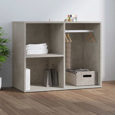Armadietto Cosmetici Bianco Lucido 80x40x65cm Legno Multistrato colore : Cemento