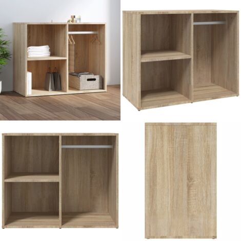 Armadietto Cosmetici Rovere Sonoma 80x40x65cm Legno Multistrato - Armadietto per oggetti - Armadietto per trucchi