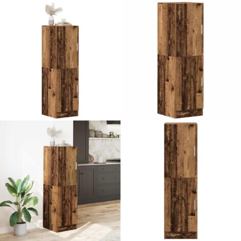 Armadietto Cucina Legno Antico 38x41,5x131,5 cm in Legno - Armadio da cucina - Armadio in legno