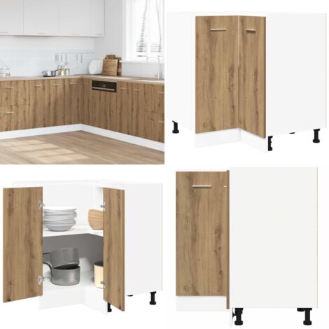 Armadietto Cucina “Lyon” Rovere Artigianale 75,5x75,5x81,5 cm - Armadietto da cucina - Armadietto in legno