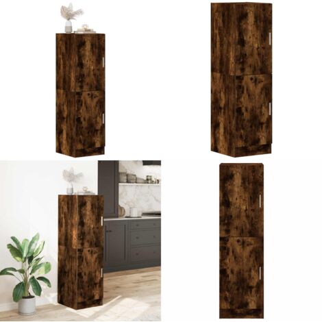 Armadietto Cucina Rovere Fumo 38x41,5x131,5 cm in Legno - Armadio da cucina - Armadio in legno