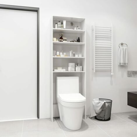 Mobile per bagno incasso lavatrice con ripiani ante 190x63 cm salvaspazio  bianco