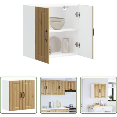 Armadietto da cucina -  Pensile da Cucina Lucca Rovere Artigianale in Legno Multistrato