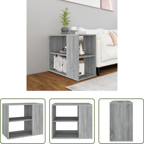 Armadietto da divano -  Mobiletto Laterale Grigio Sonoma 60x30x50 cm Legno Multistrato