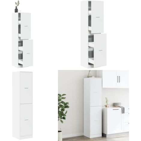 Armadietto da Farmacia Bianco 40x41x174,5 cm in Truciolato - Credenza da farmacia - Armadietto in truciolato