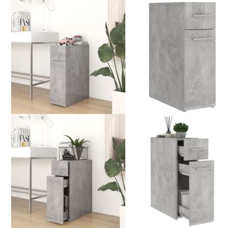 Armadietto da Farmacia Grigio Cemento 20x45,5x60 cm Multistrato - Armadio da farmacia - Armadio da casa