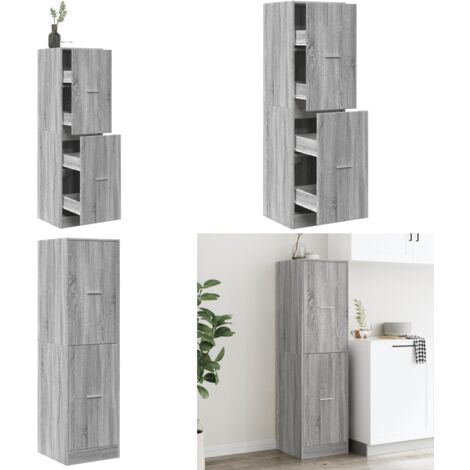 Armadietto da Farmacia Grigio Sonoma 40x41x144,5 cm Truciolato - Credenza da farmacia - Armadietto in truciolato
